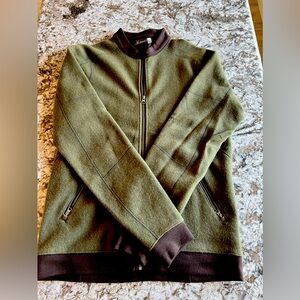 ibex Zip Jacket - Green Wool, Size Medium